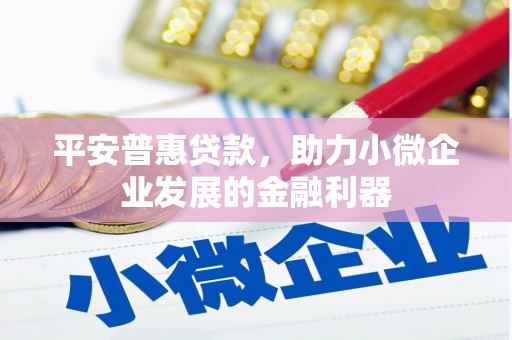 雁山平安普惠贷款，助力小微企业发展的金融利器