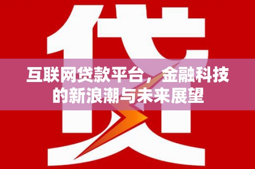 雁山互联网贷款平台，金融科技的新浪潮与未来展望