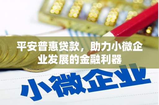 雁山平安普惠贷款，助力小微企业发展的金融利器