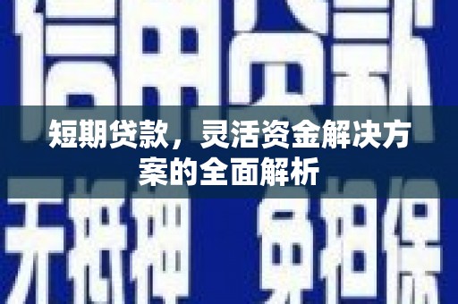 雁山短期贷款，灵活资金解决方案的全面解析